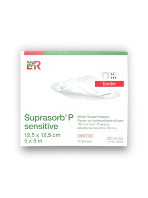 Lohmann & Rauscher Suprasorb P Sensitive Border 5 Katmanlı Silikon Temaslı Yapışkan Kenarlı Köpük Yara Örtüsü 12,5 x 12,5 cm - Ref 139062 - 10 Adet (1 Kutu)